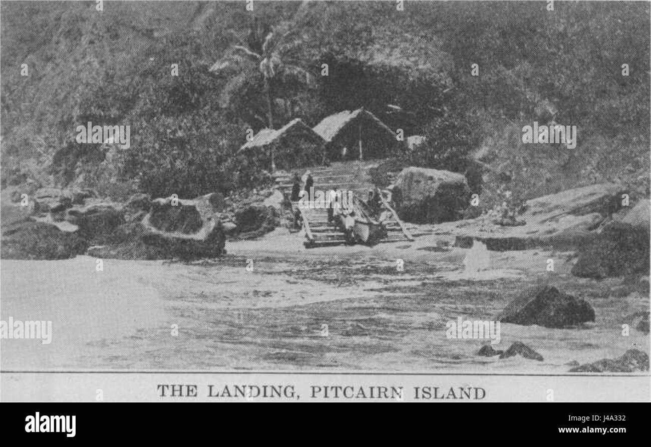 Pitcairn island, dockyard Stock Photo Alamy