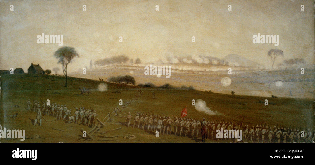 Picketts charge confederates by Edwin Forbes Stock Photo Alamy