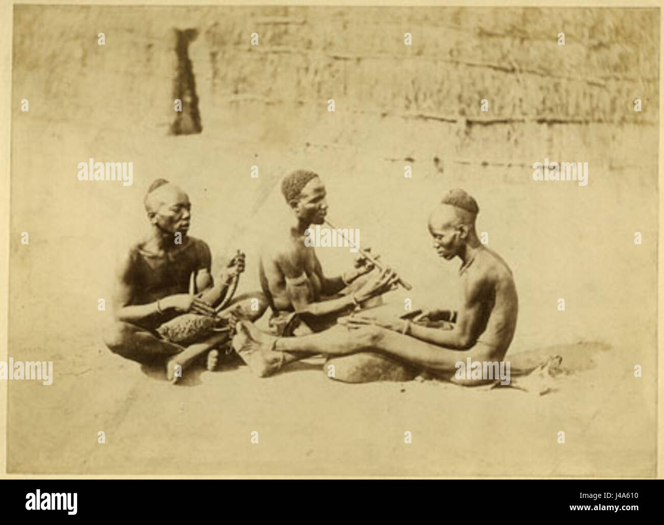Richard Buchta   Acholi musicians Stock Photo