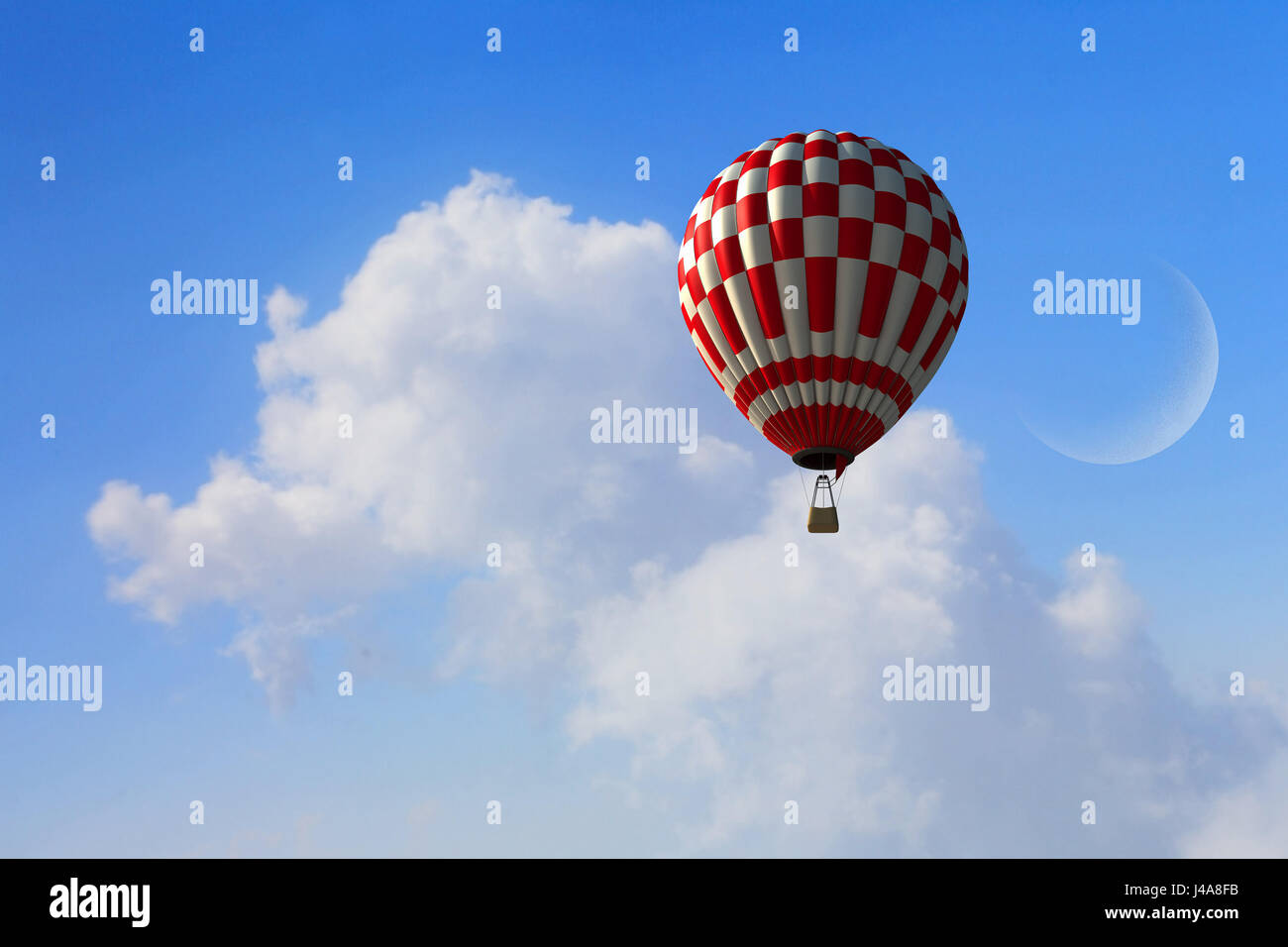 Aerostat flying above clouds Stock Photo - Alamy