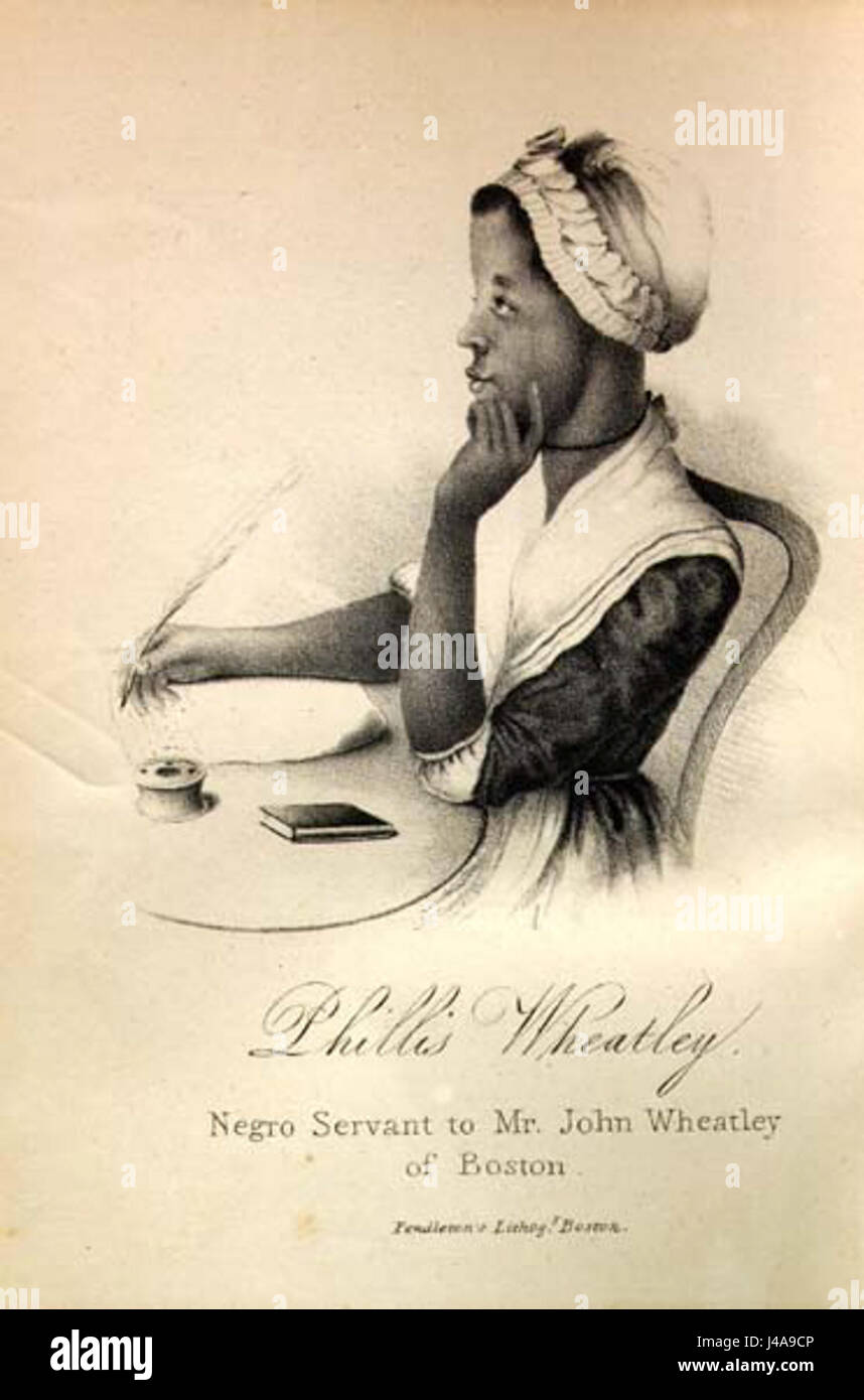 Phillis wheatley frontpiece 1834 Stock Photo