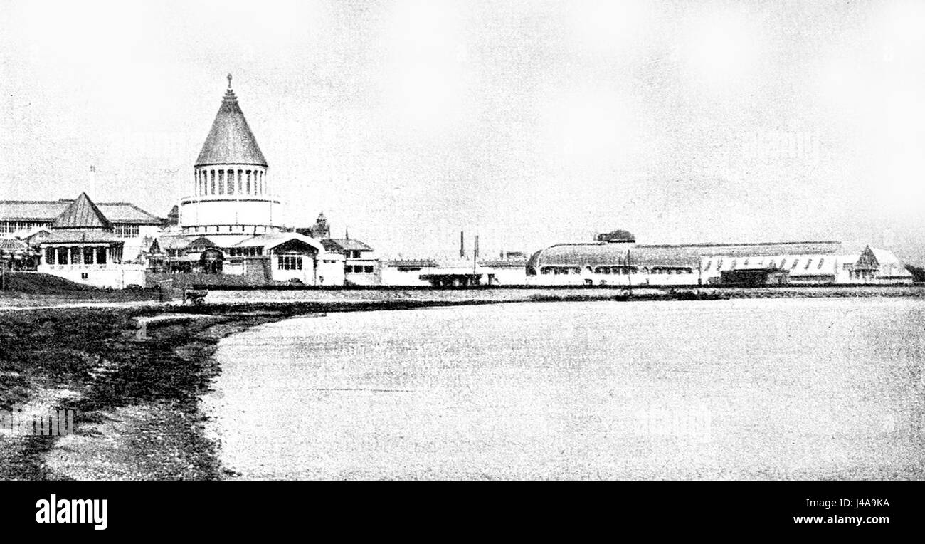 The Rosen Landsudstillingen in Aarhus, held in 1909, was a prominent Danish agricultural and industrial exhibition. It showcased the countryâ€™s advancements in various fields, including technology, art, and craftsmanship, contributing to Denmark's cultural and economic development during the early 20th century. Stock Photo