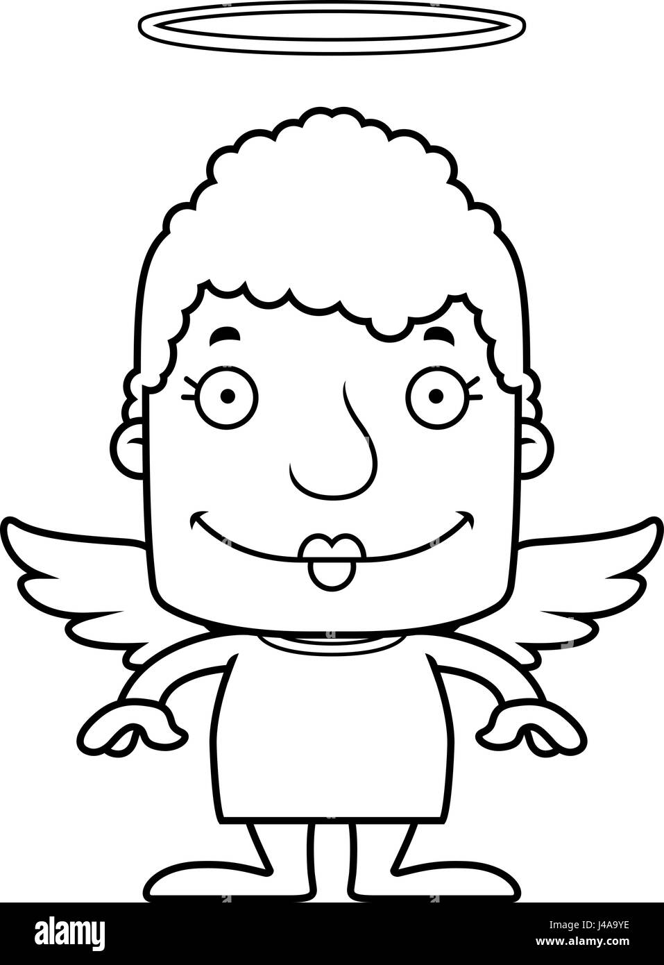 A cartoon angel woman smiling Stock Vector Image & Art - Alamy