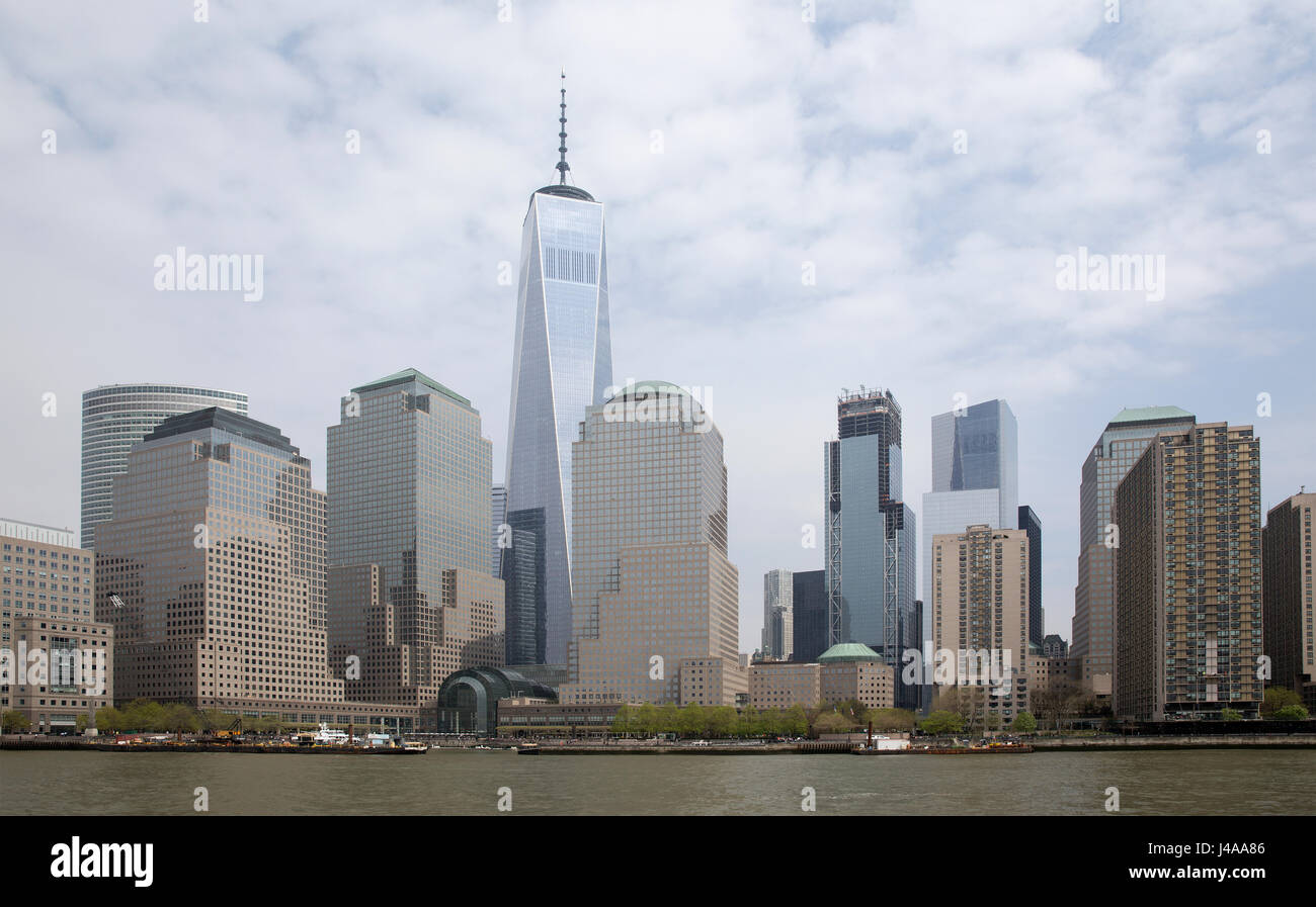 Skyline of Manhattan, New York USA Stock Photo
