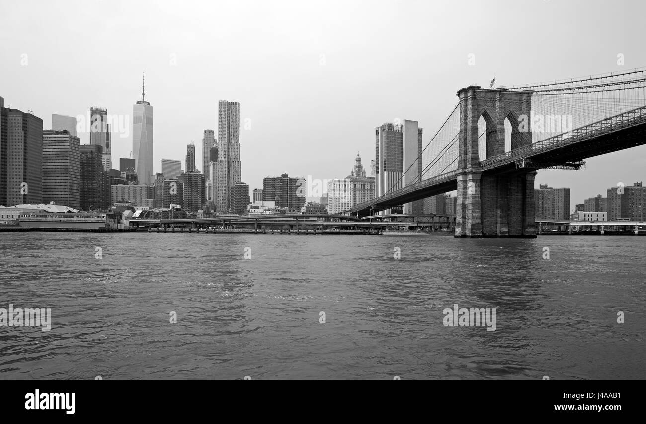 Brooklyn bridge in New York Stock Photo