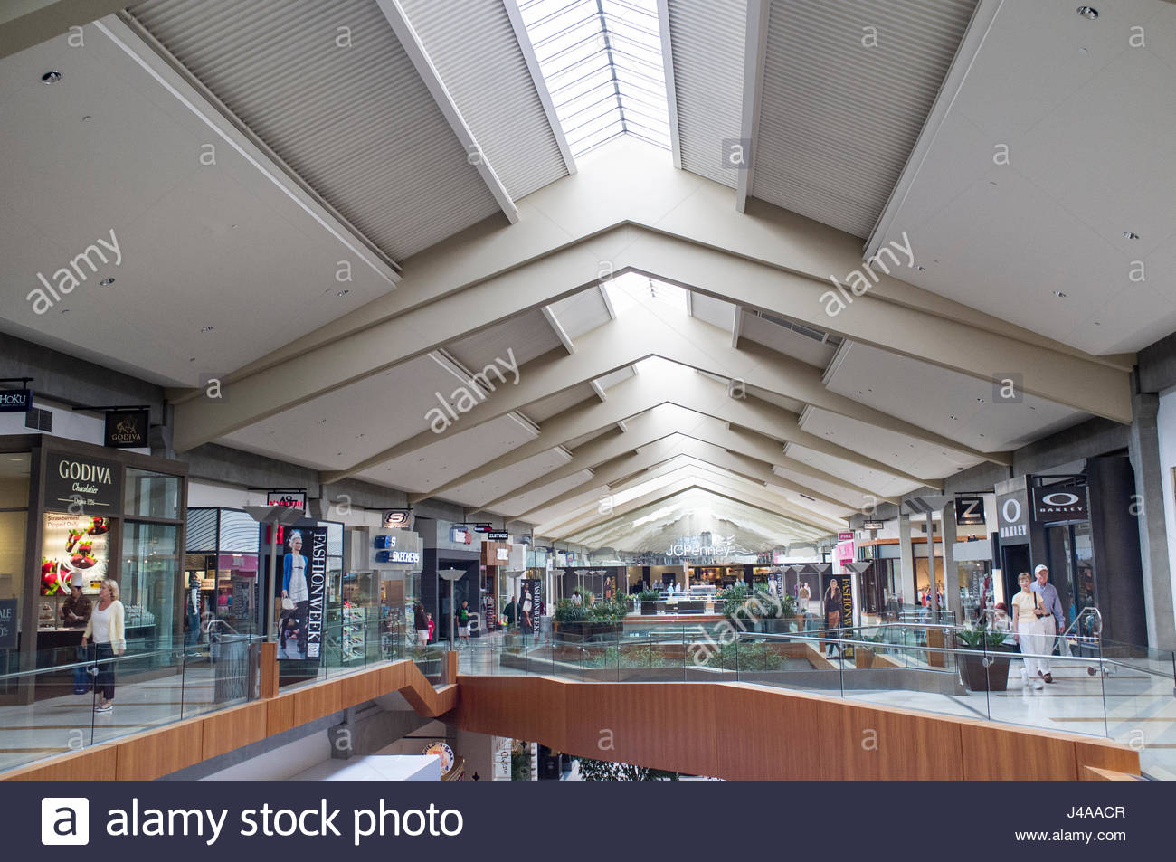 Vaulted Ceiling With Skylights In The Bellevue Square Shopping