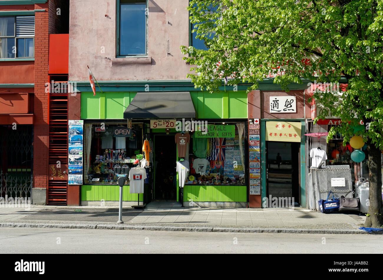 Souvenir store on Pender street in Chinatown, Vancouver, British Columbia, Canada Stock Photo
