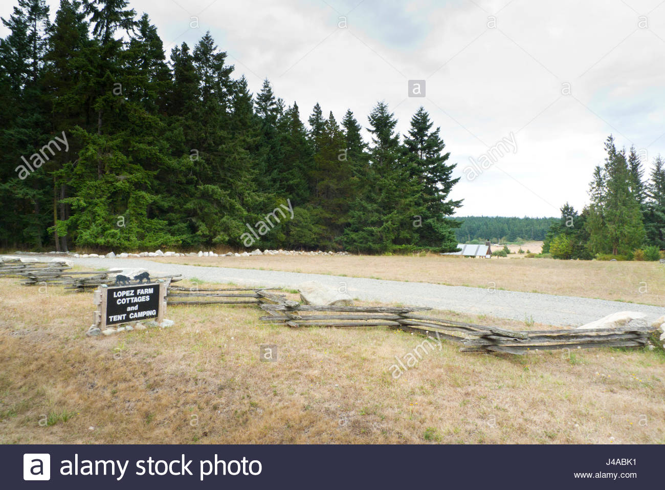 Lopez Farm Cottages And Tent Camping Stock Photos Lopez Farm
