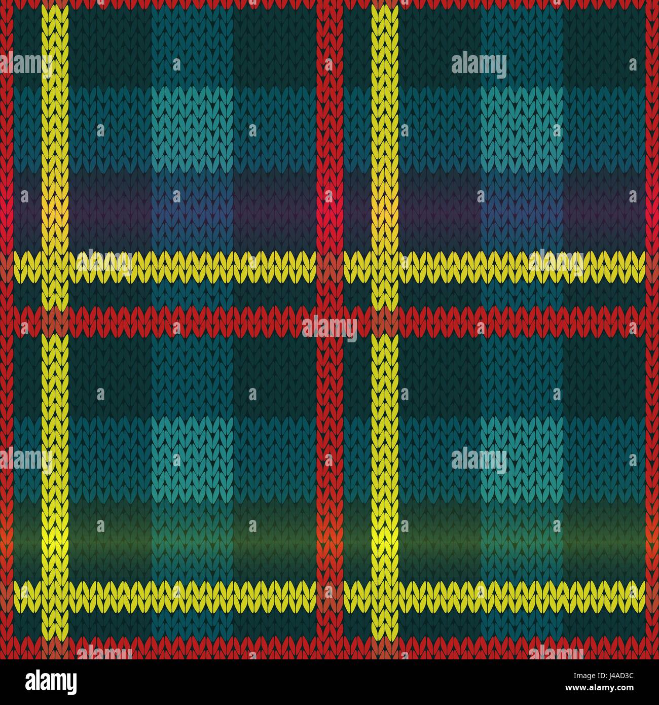 Seamless knitted vector pattern as a fabric texture mainly in turquoise ...