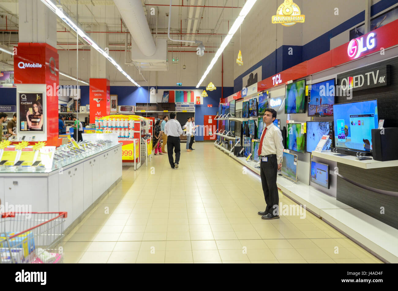 Large Screen Televisions in Supermarket, Emporium Mall, Lahore Pakistan