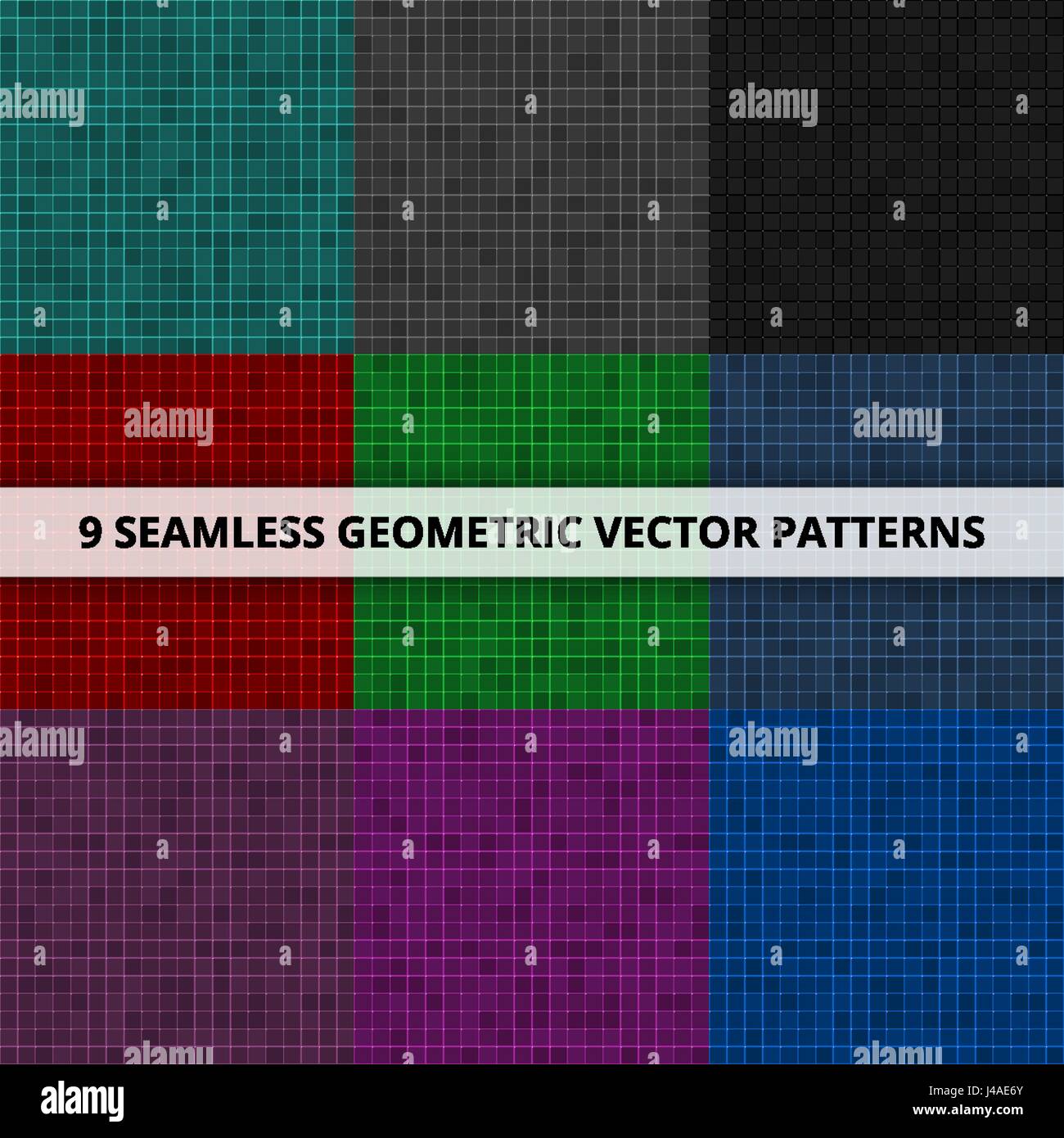 9 Seamless geometric vector patterns. Abstract background Stock Vector ...