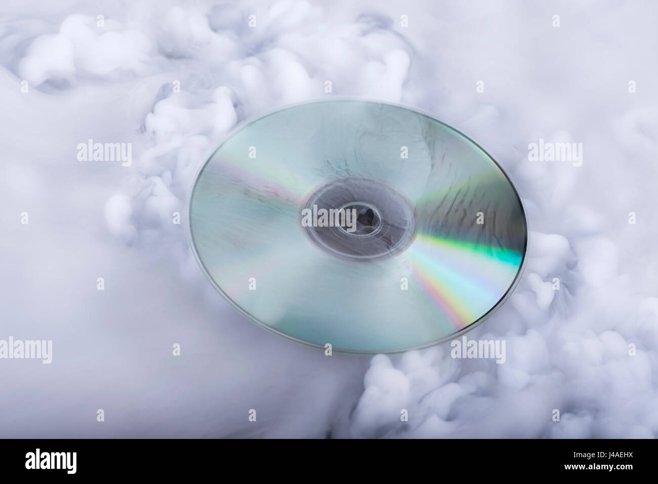 Sound cloud. Conceptual image. Compact disk Stock Photo