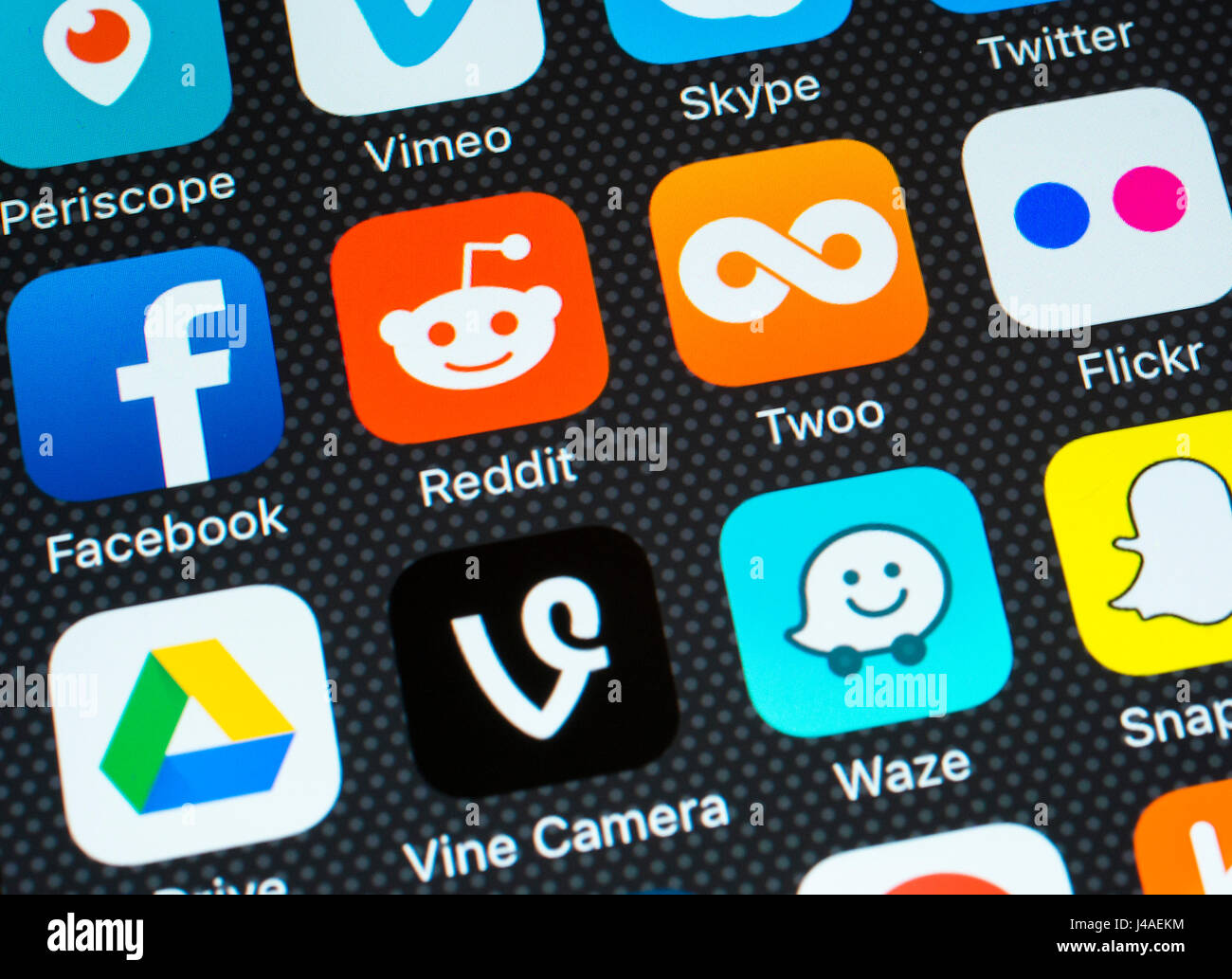 Social media icons. Reddit closeup Stock Photo Alamy
