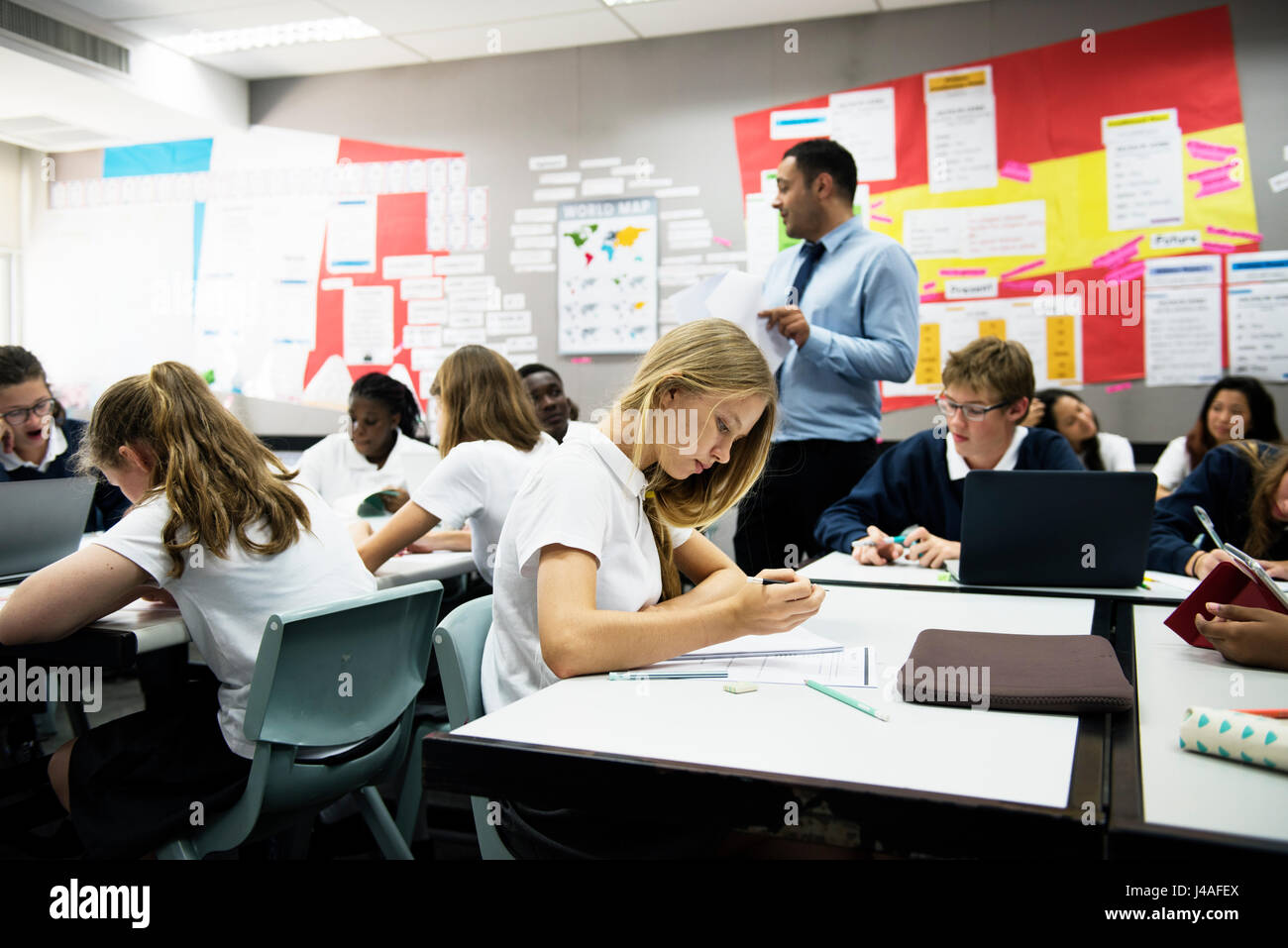 African classroom students uniform hi-res stock photography and images ...