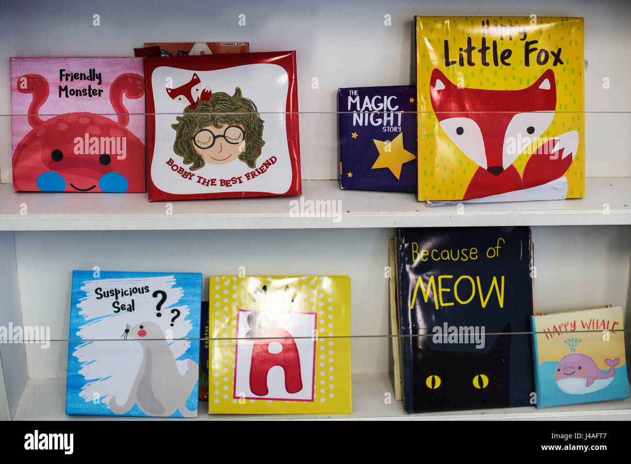 Young Children Story Book on the Shelf Stock Photo Alamy