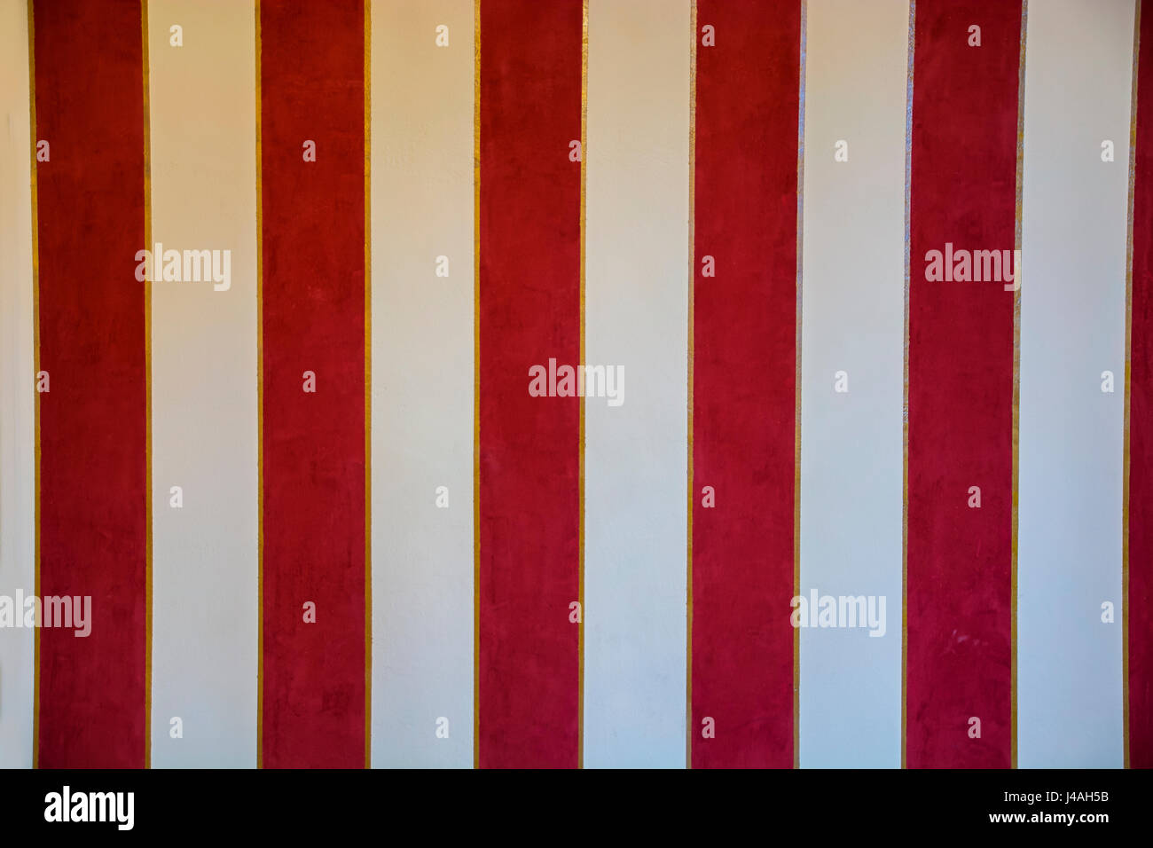 Vintage red and white striped wall Stock Photo Alamy