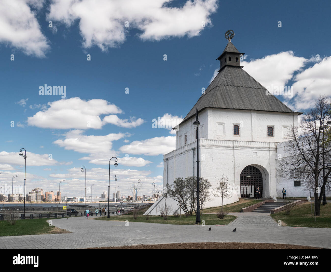 Taynitskaya watchtower in the Kazan Kremlin walls built in the 16th to 18th centuries Stock Photo