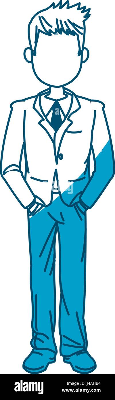 young business man standing with his hands Stock Vector Image & Art - Alamy