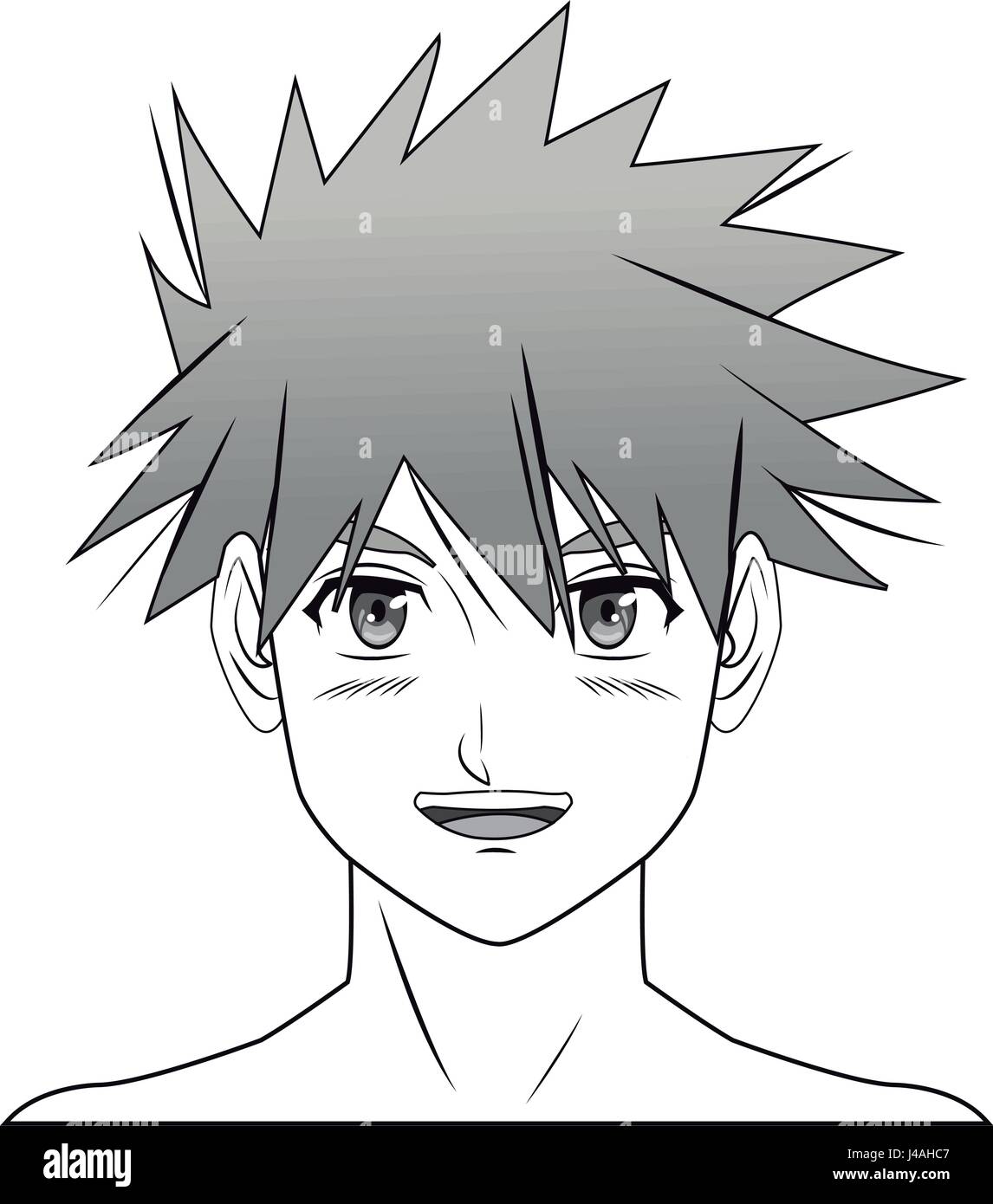 anime style boy icon Stock Vector Image & Art - Alamy