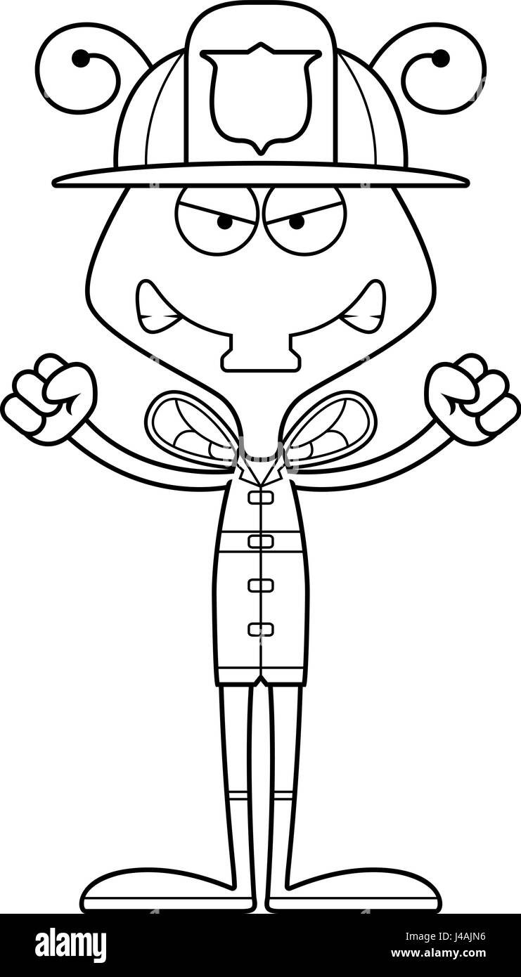 A cartoon firefighter fly looking angry Stock Vector Image & Art - Alamy