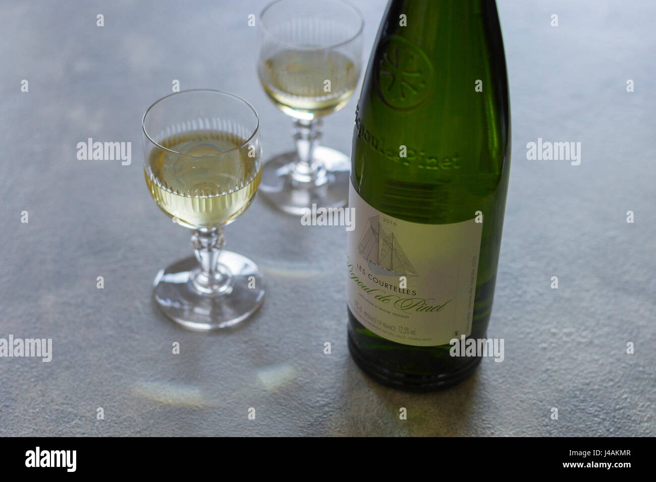 Bottle of French wine Stock Photo