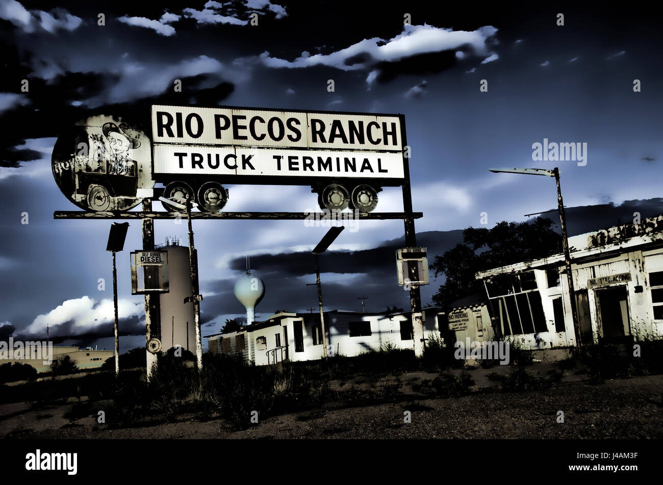Rio Pecos Ranch / Truck Terminal Stock Photo Alamy