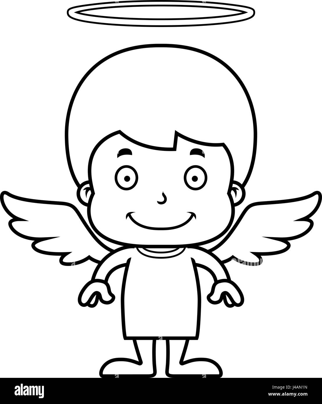 A cartoon angel boy smiling Stock Vector Image & Art - Alamy