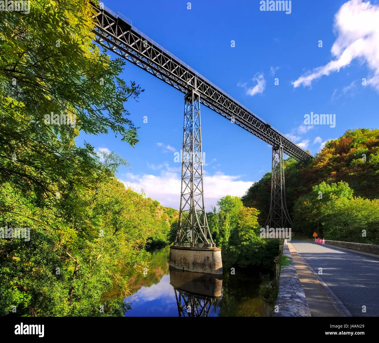 Viaduc de Rouzat in France, a famous bridge in Europe Stock Photo