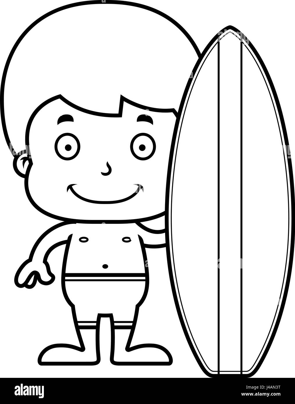 A cartoon surfer boy smiling Stock Vector Image & Art - Alamy
