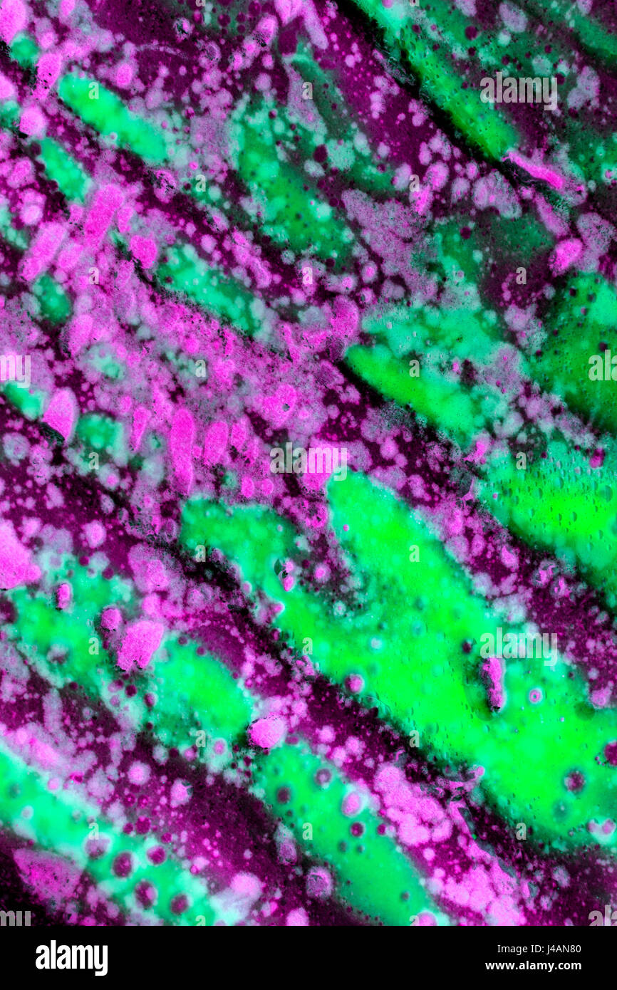 Vivid Coloured Wet Paint and Bubble Texture Effect Background Stock