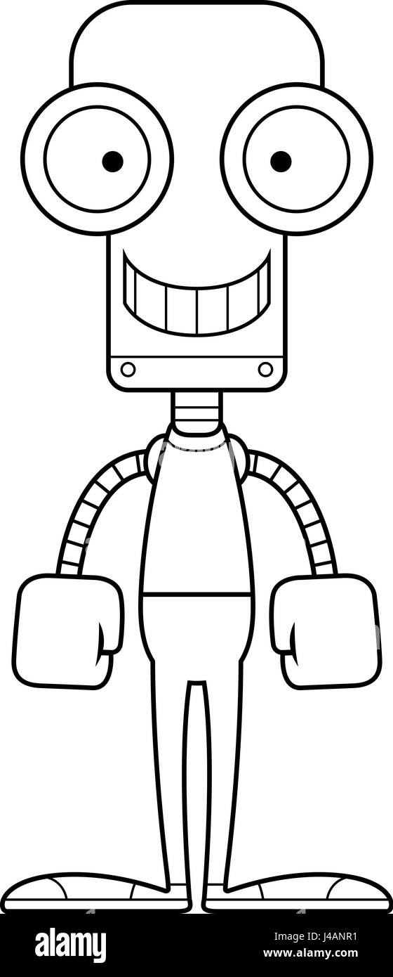 robot clipart black and white