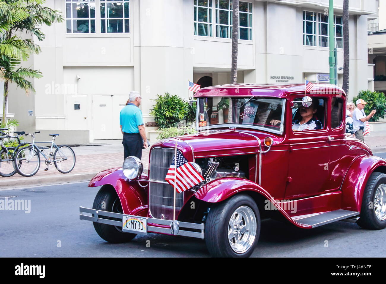 Honolulu, Hawaii, USA May 30, 2016 Waikiki Memorial Day Parade