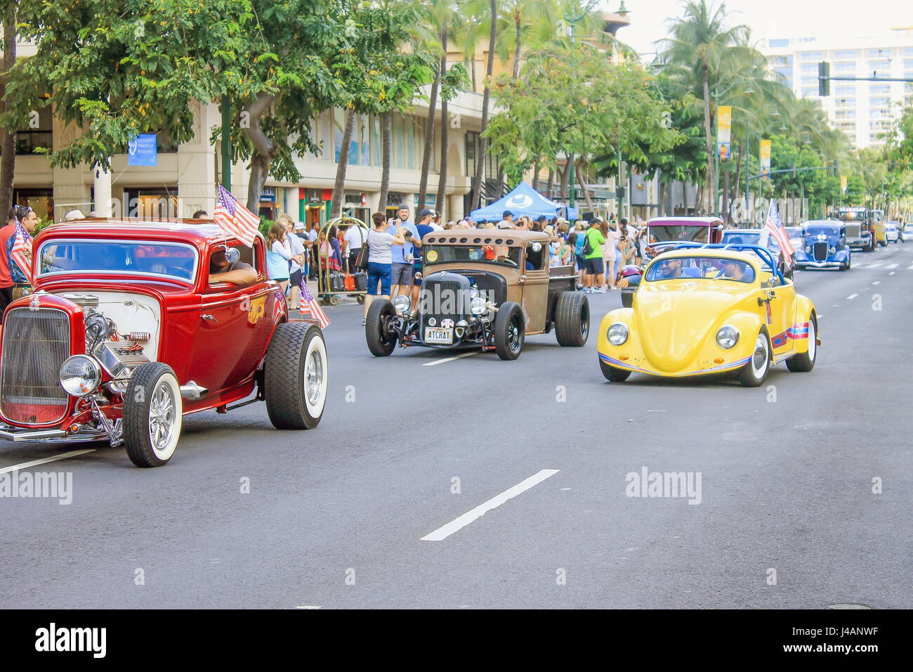 Honolulu, Hawaii, USA May 30, 2016 Waikiki Memorial Day Parade