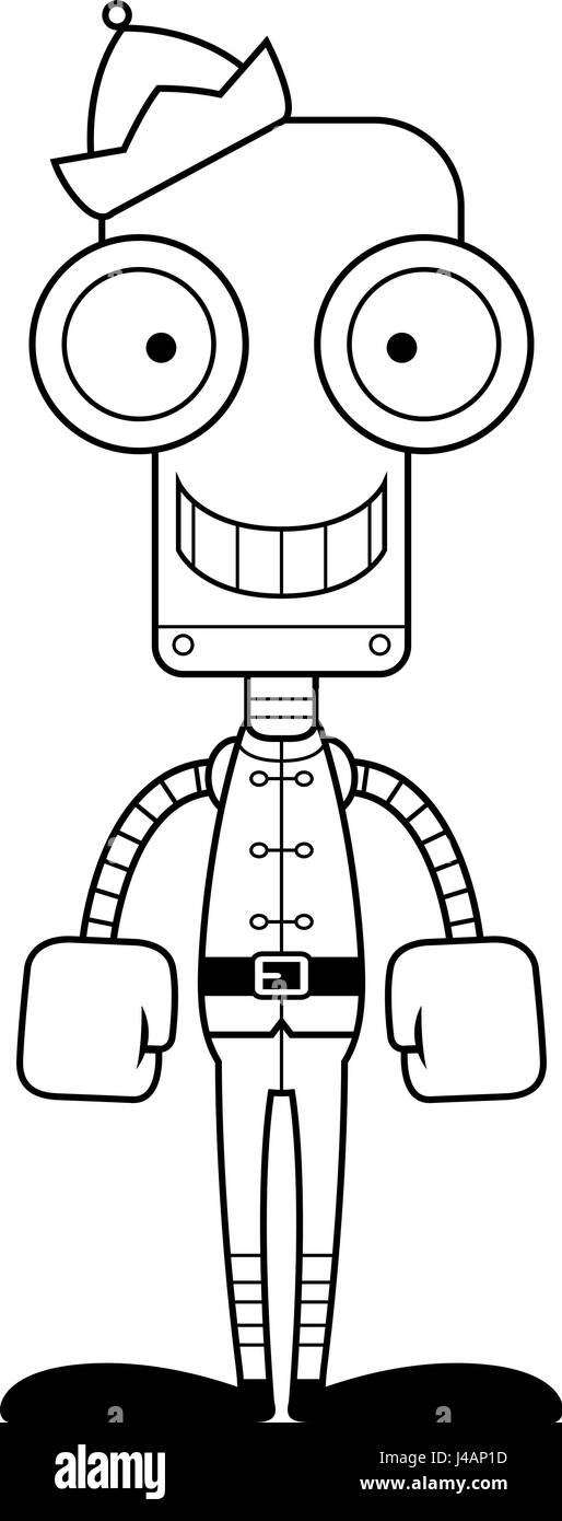 A cartoon Xmas elf robot smiling Stock Vector Image & Art - Alamy