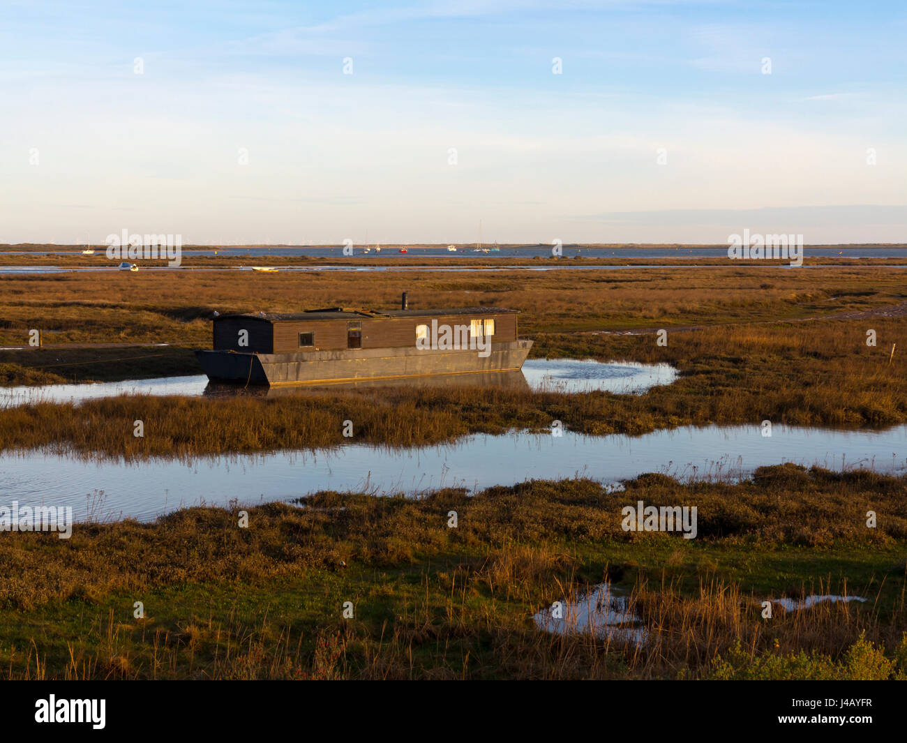 The coastline and saltmarshes at Burnham Deepdale on the North Norfolk