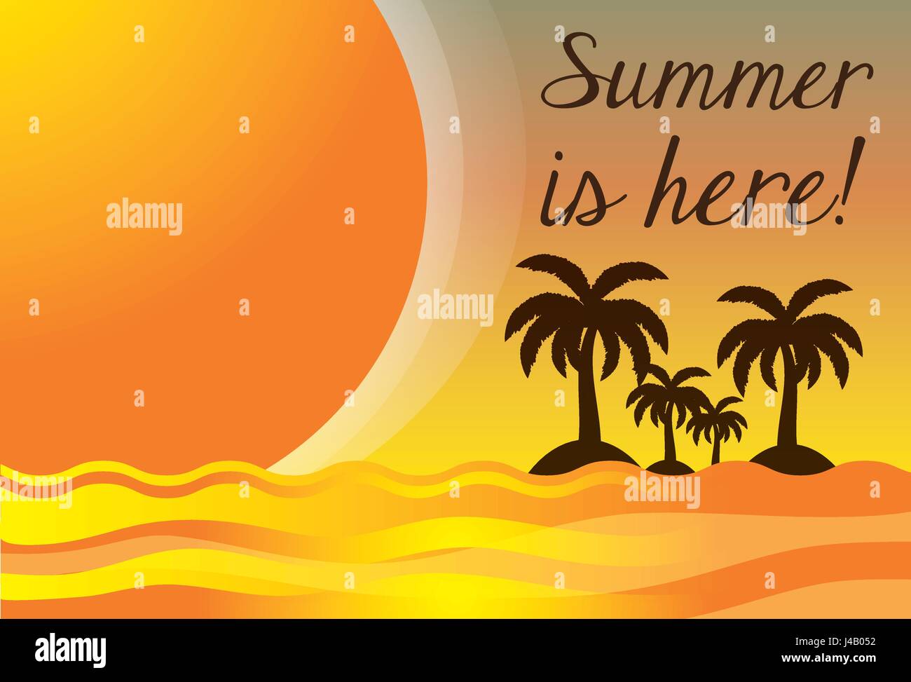 summer vacation in a beautiful sunny beach Stock Vector Image & Art - Alamy