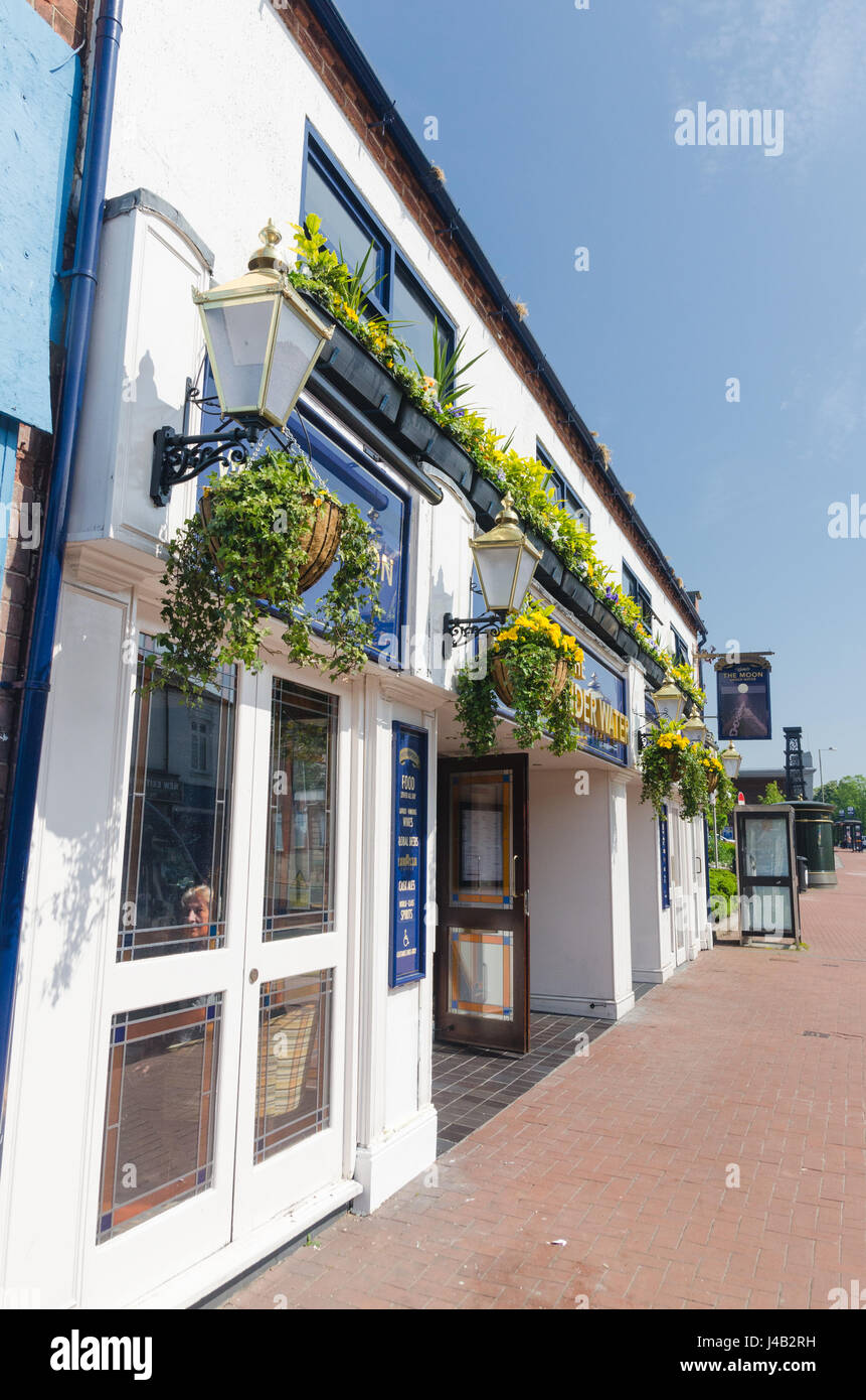 The Moon Under Water Weatherspoons pub in High Street, Cradley Heath in