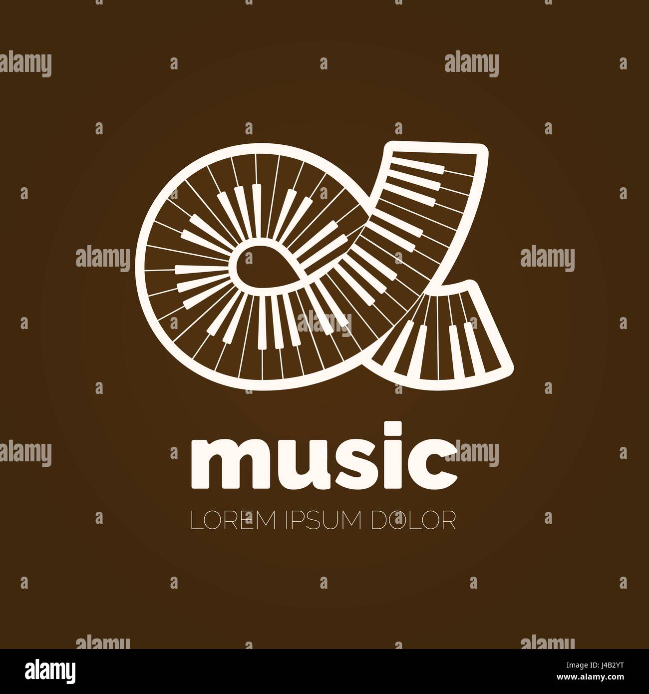 Creative piano keyboard vector logo design. Vector logotype symbols ...