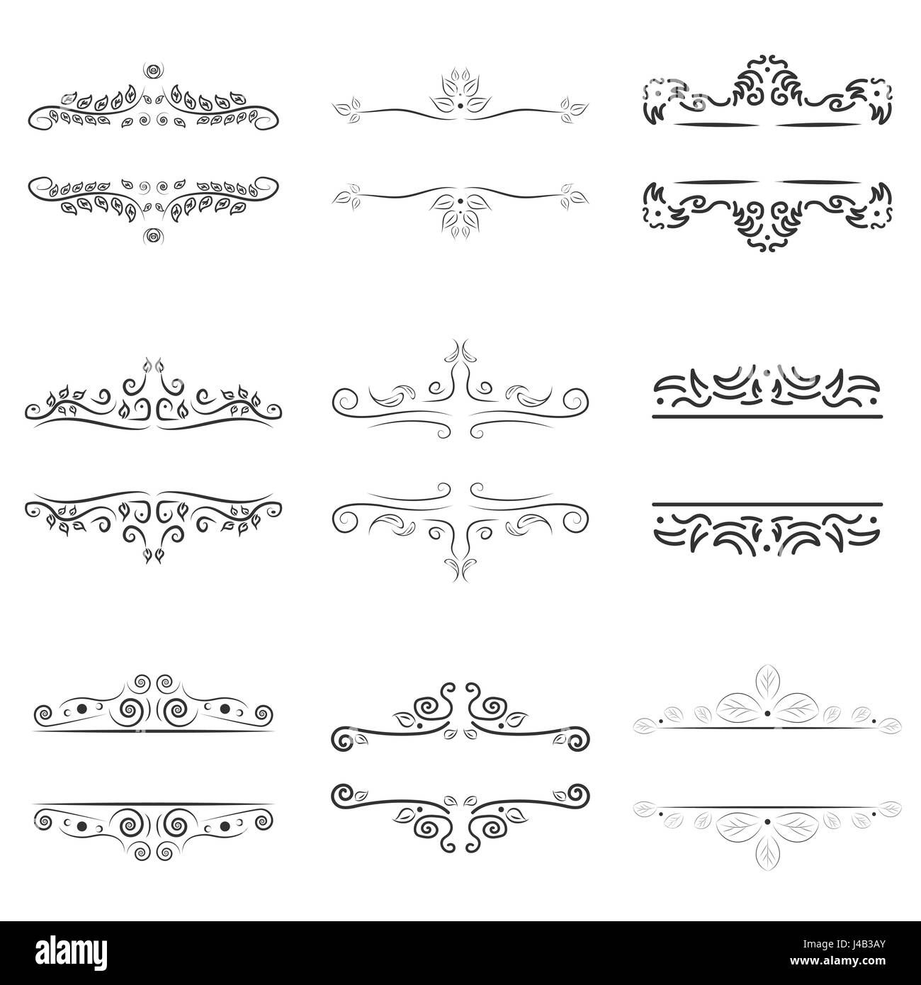 Vintage frame decoration set Stock Vector Image & Art - Alamy