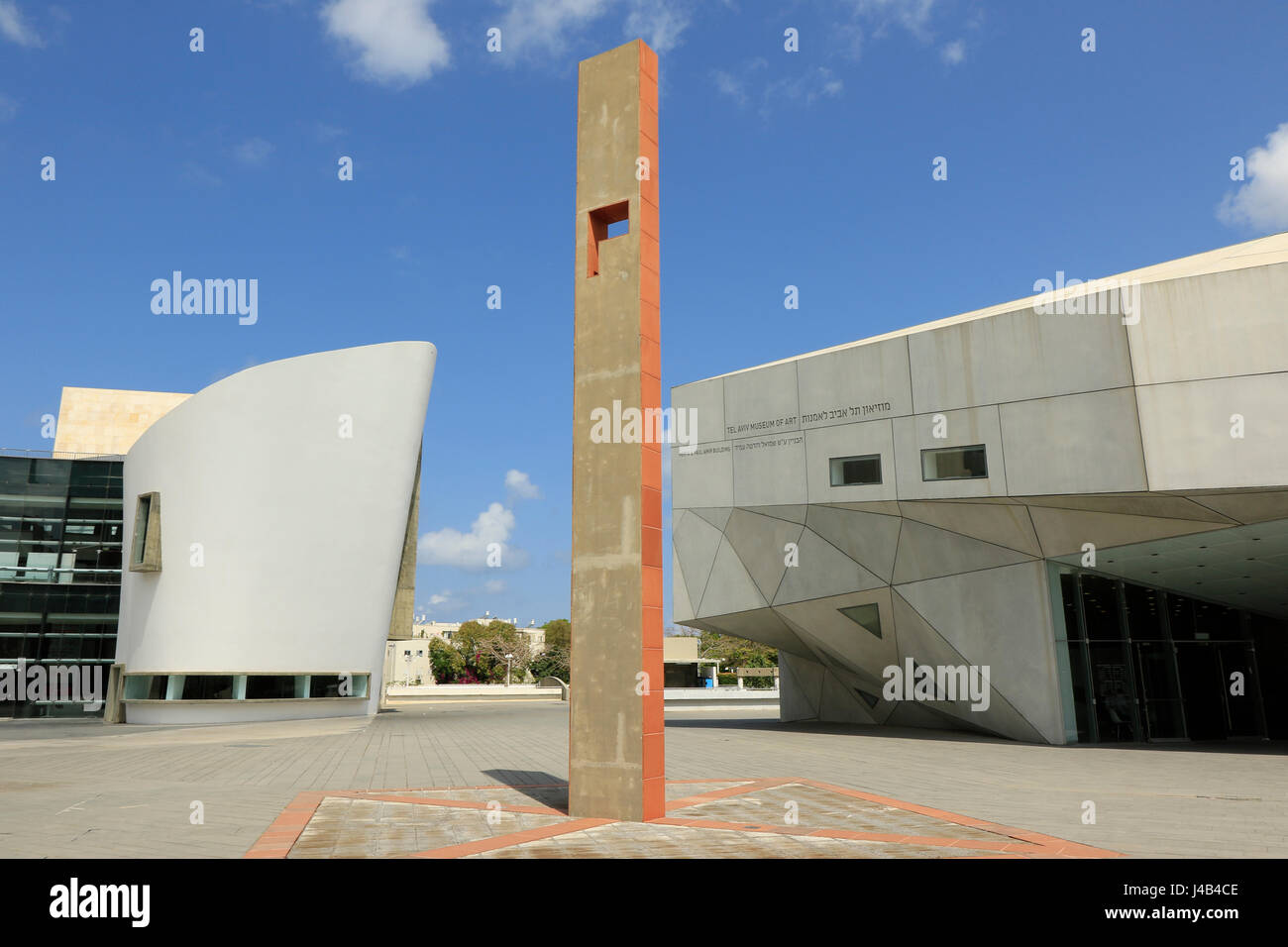 Israel, Tel Aviv Museum of Art (right) and the Cameri Theatre Stock ...