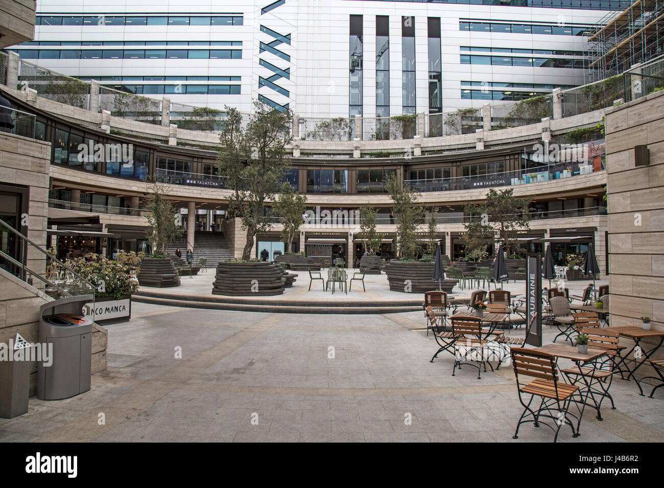 Broadgate Circle dining hub in central London Stock Photo Alamy