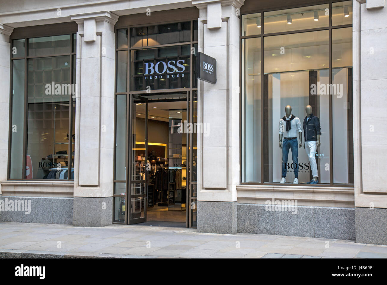 Hugo Boss store on Eldon Street in London Stock Photo - Alamy