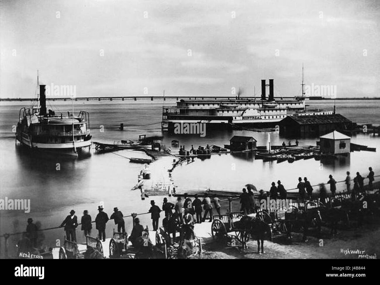 Port Montreal 1870 Stock Photo