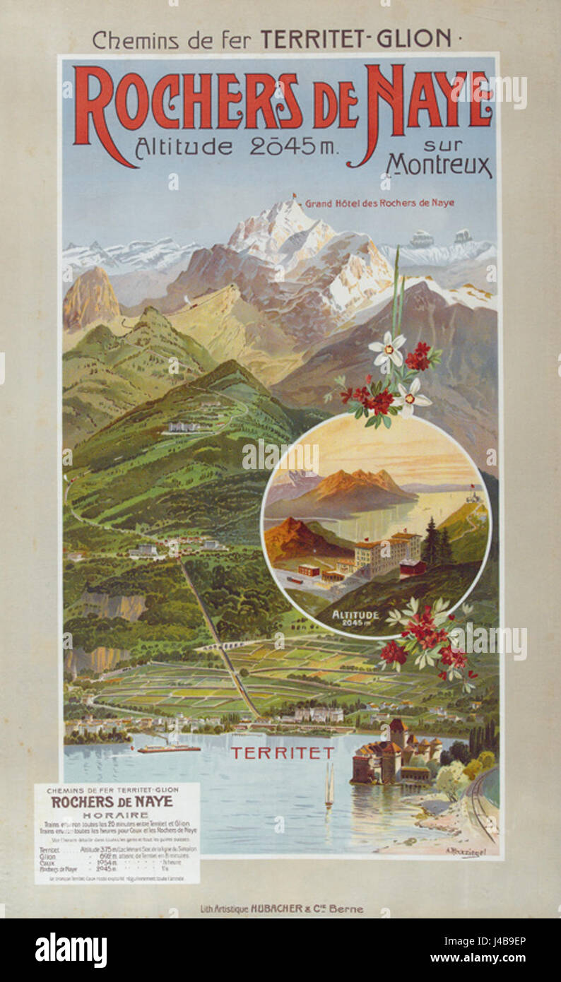 A 10750 Rochers De Naye Poster By Johannes Emil Muller 1927 main image 1