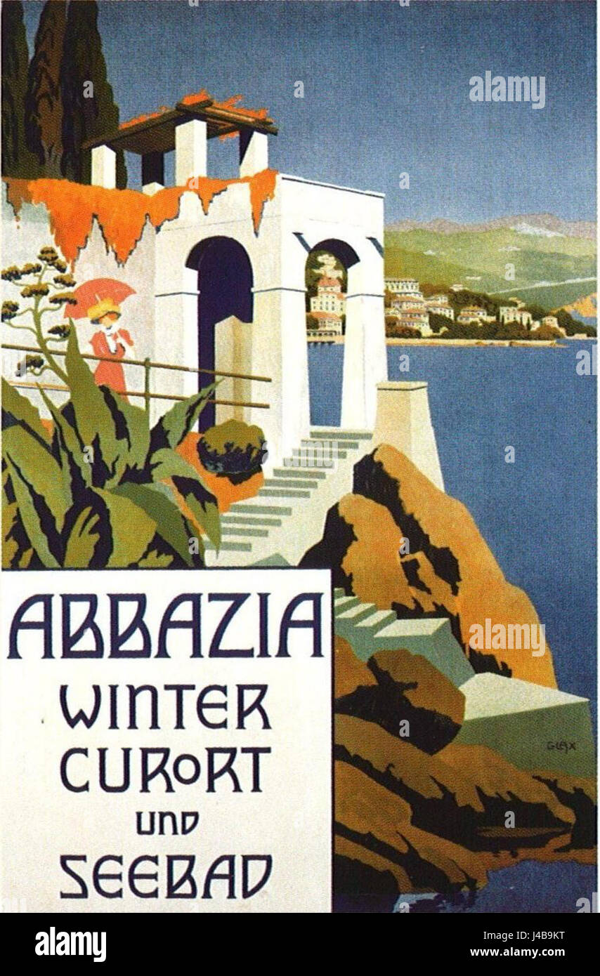 Plakat Abbazia 1911 Stock Photo