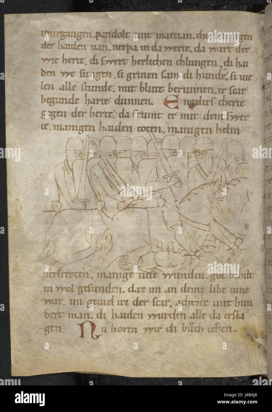 'Pfaffe Konrad Rolandslied' is a medieval manuscript, featuring the ...