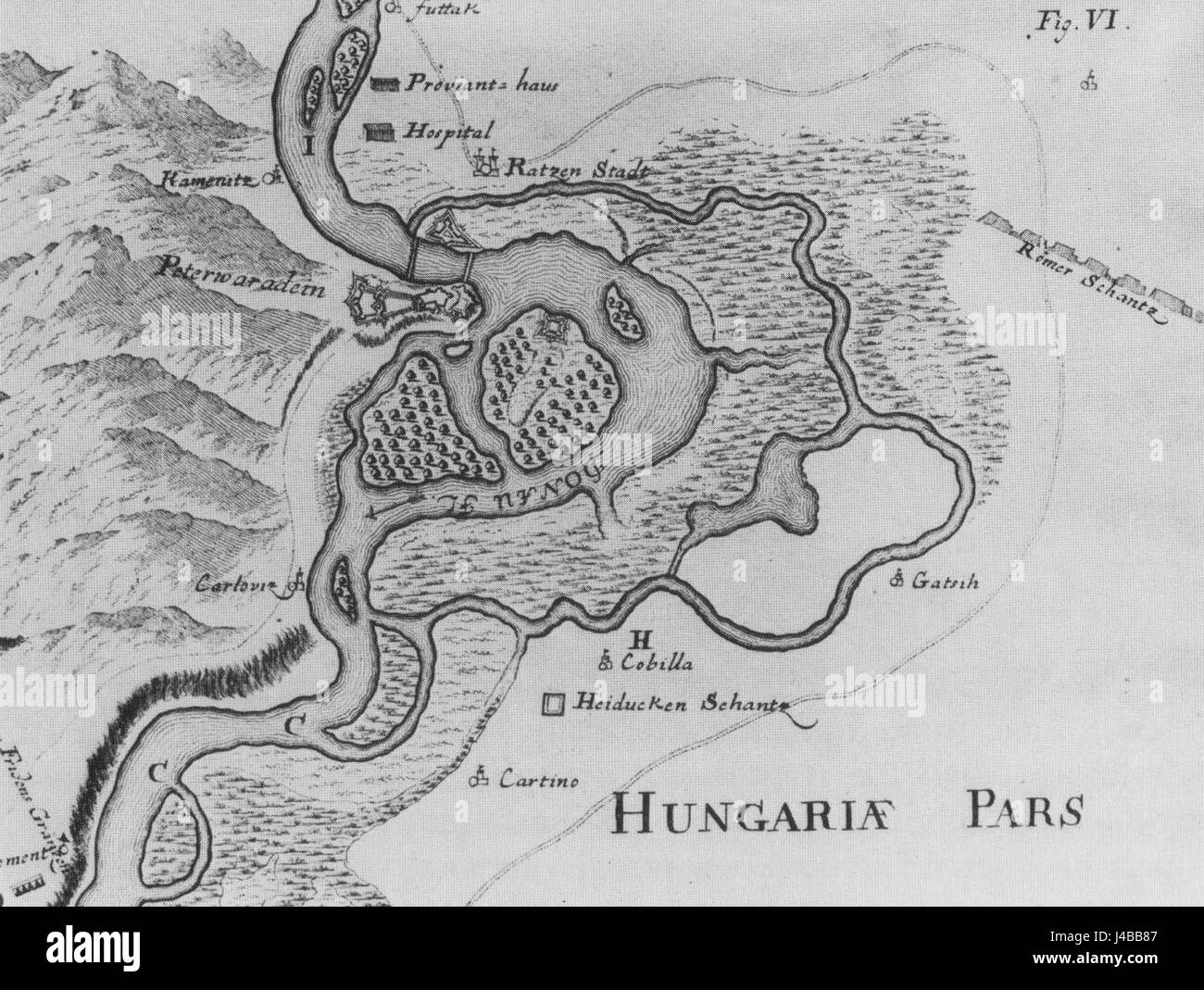 *Ratzenstadt* was a town during the 18th century, known for its historical significance in the region. The settlement reflects the architecture, social life, and economic activities typical of the era, providing insights into European life during the 1700s. Its legacy is marked by the buildings and cultural remnants preserved from this period. Stock Photo