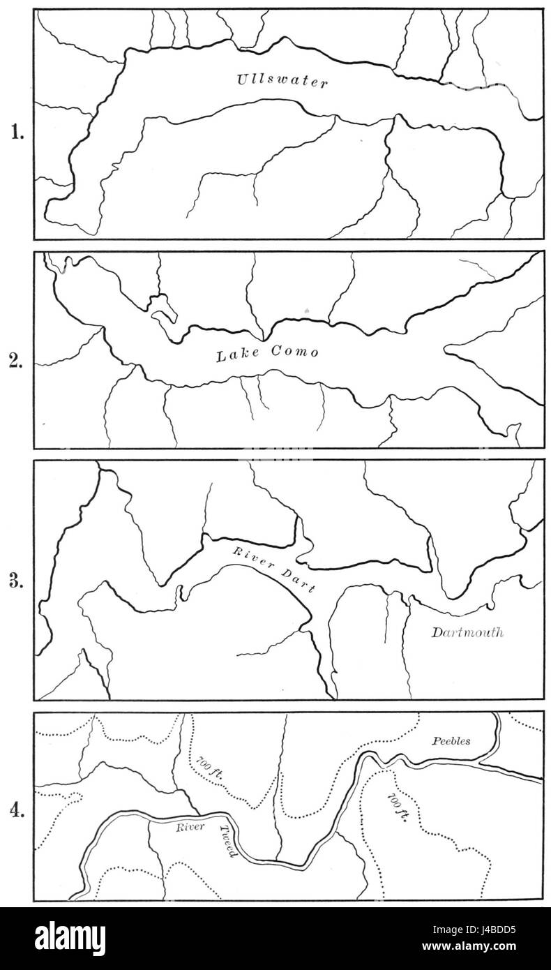 PSM V45 D264 Lake forms due to erosion or submersion Stock Photo