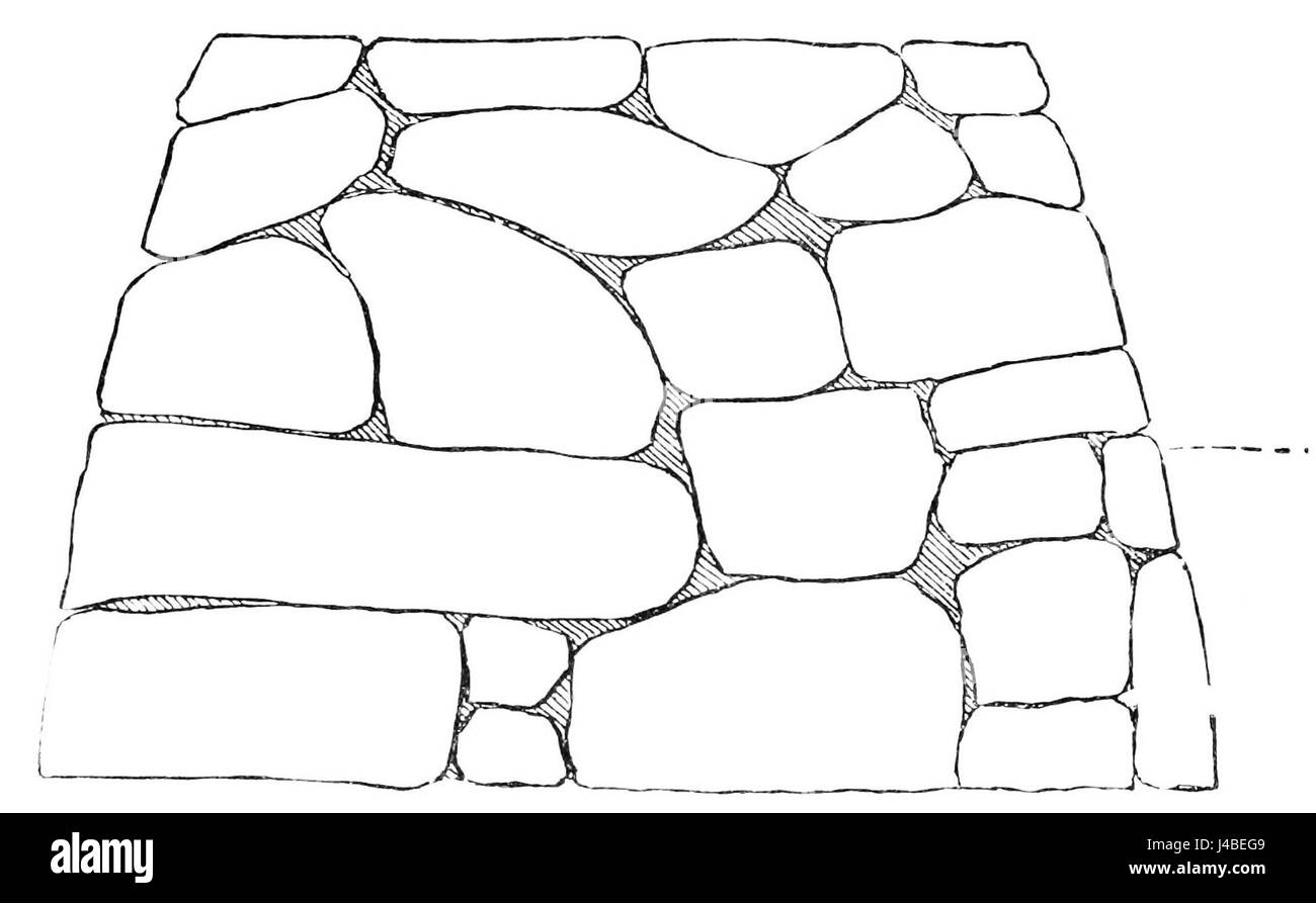 PSM V16 D630 Arrangement of stones in dolmen chamber sidewall Stock Photo