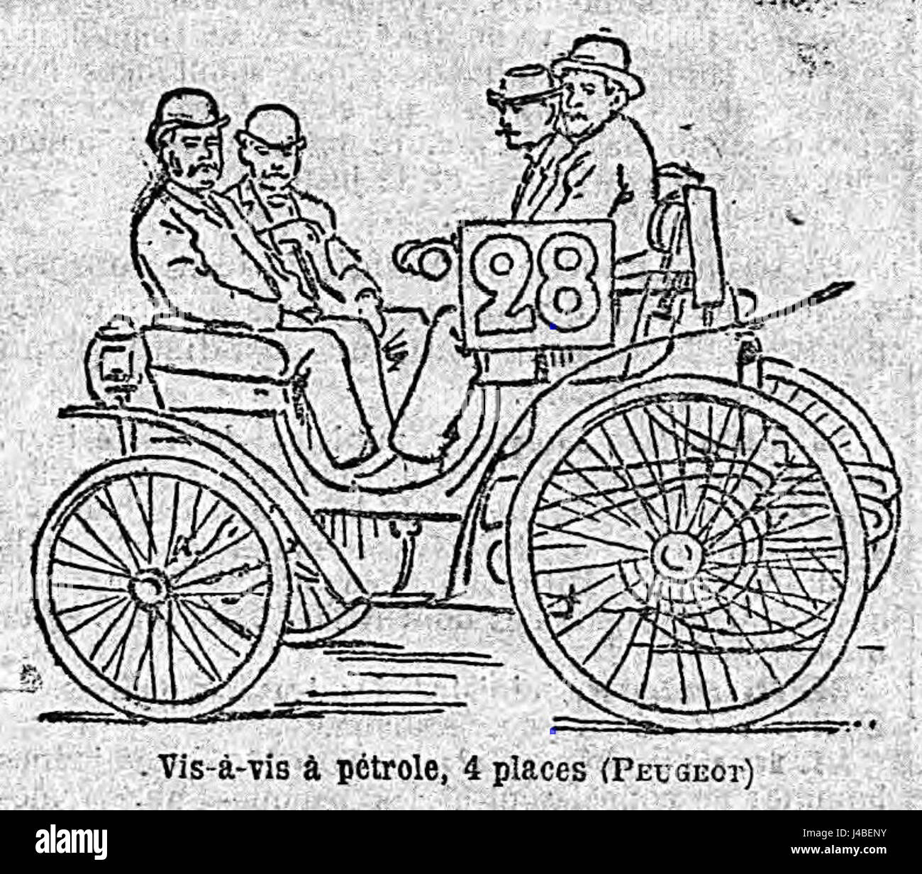 Petit Journal 22 7 1894 Auguste Doriot completes Paris Rouen in Peugeot Stock Photo